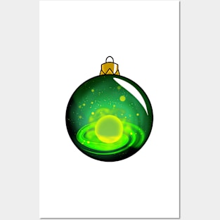 Galaxy Christmas Ornament Posters and Art